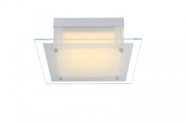 Deckenleuchte LED Wohnzimmer Eckig Deckenlampe Flur Küche Glas 45cm 49327