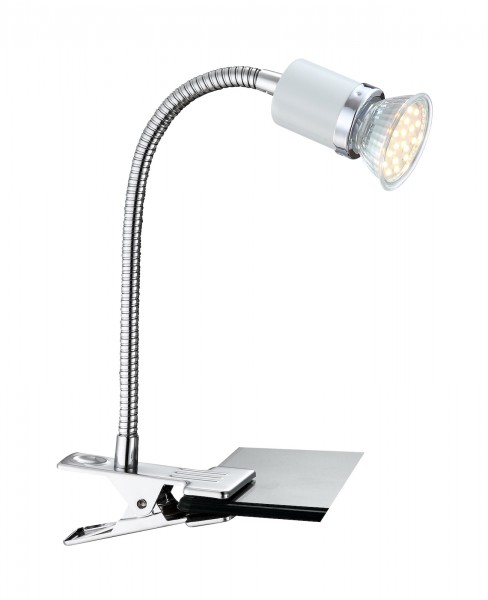 LED Tischlampe Tischleuchte Schreibtischlampe Klemmleuchte silber 57996-1K