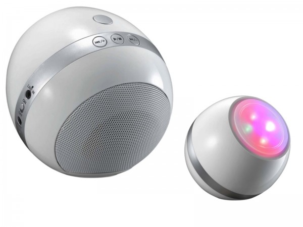 ESTO Tischlampe Tischleuchte Bluetooth Lautsprecher weiß Akku Farbwechsel 722023