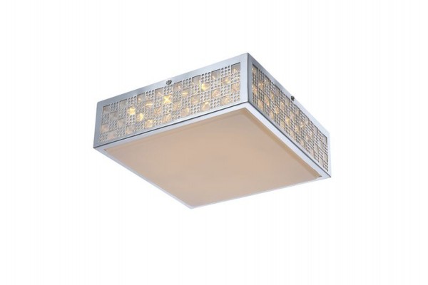 Deckenleuchte LED Wohnzimmer Deckenlampe Muster eckig 30 cm Flur 41614