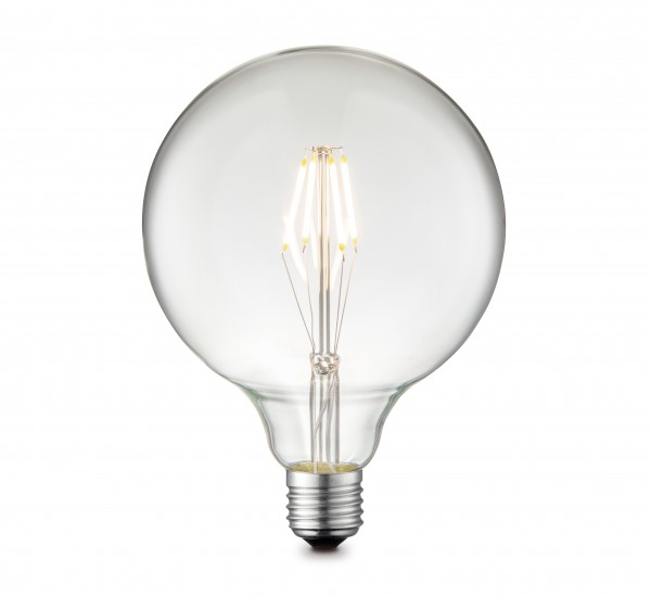 LED-Leuchtmittel Glühbirne Glas bauchig 12,5 cm 11472 klar