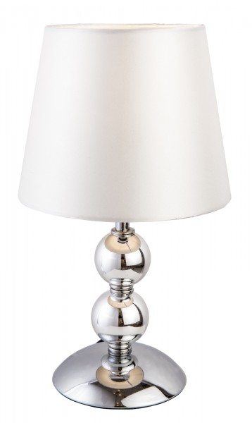 Nino Leuchten Tischlampe Wohnzimmer Tischleuchte weiß silber groß 31 cm 53310106