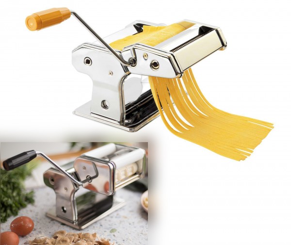 LIVOO Nudelmaschine Ravioli Pasta Edelstahl Pastamaschine 9 Einstellungen MEN41